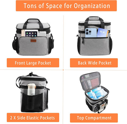 Expandable Lunch Box Insulated Leakproof Cooler Bag Work Outdoor