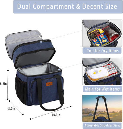 Expandable Lunch Box Insulated Leakproof Cooler Bag Work Outdoor