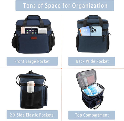 Expandable Lunch Box Insulated Leakproof Cooler Bag Work Outdoor
