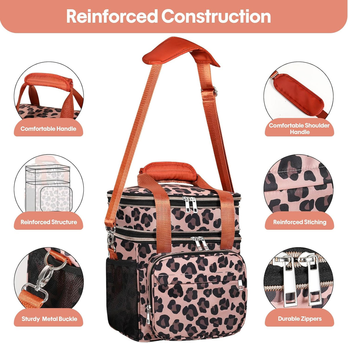Expandable Lunch Box Insulated Leakproof Cooler Bag Work Outdoor