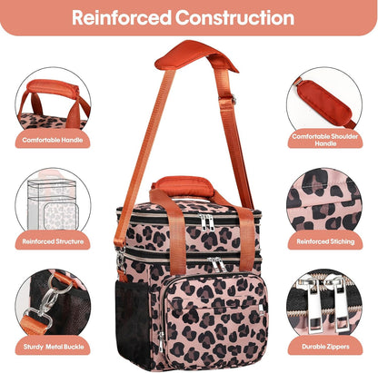 Expandable Lunch Box Insulated Leakproof Cooler Bag Work Outdoor