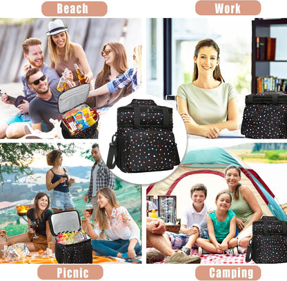 Expandable Lunch Box Insulated Leakproof Cooler Bag Work Outdoor