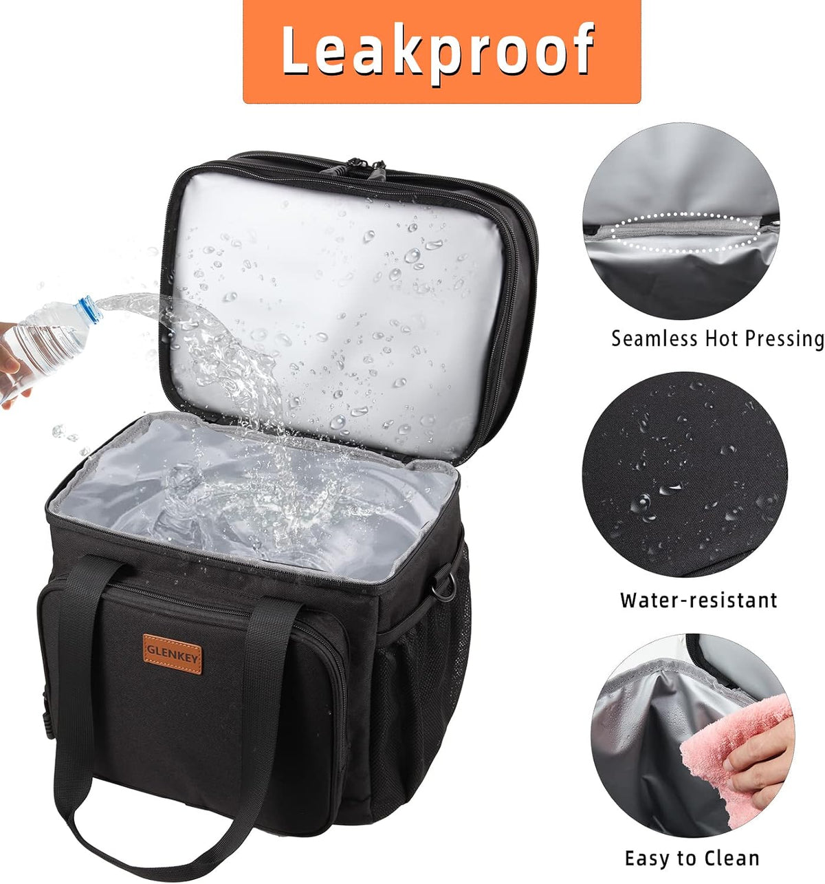 Expandable Lunch Box Insulated Leakproof Cooler Bag Work Outdoor
