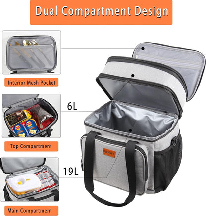 Expandable Lunch Box Insulated Leakproof Cooler Bag Work Outdoor