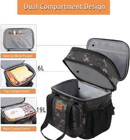 Expandable Lunch Box Insulated Leakproof Cooler Bag Work Outdoor