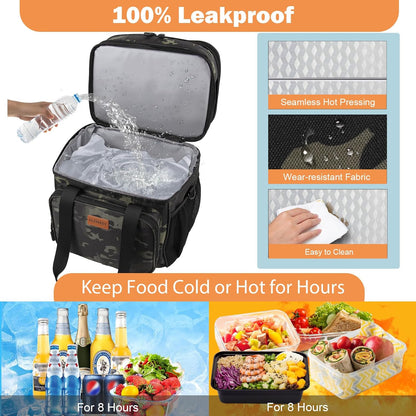 Expandable Lunch Box Insulated Leakproof Cooler Bag Work Outdoor