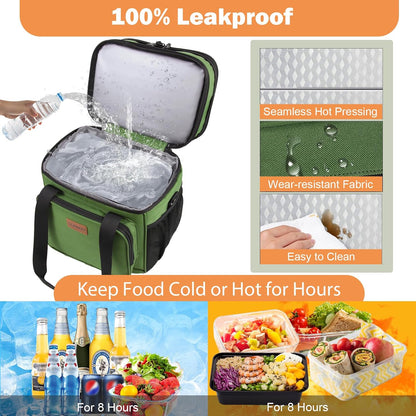 Expandable Lunch Box Insulated Leakproof Cooler Bag Work Outdoor