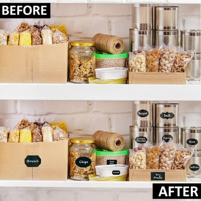 Chalkboard Labels for Jars, 162pcs Waterproof Reusable Stickers with Marker