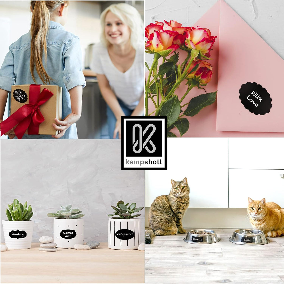 Chalkboard Labels for Jars, 162pcs Waterproof Reusable Stickers with Marker