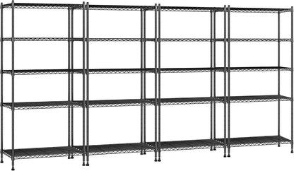 5-Tier 1010LBS Adjustable Narrow Storage Shelves, for Kitchen