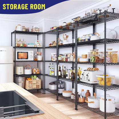 5-Tier 1010LBS Adjustable Narrow Storage Shelves, for Kitchen