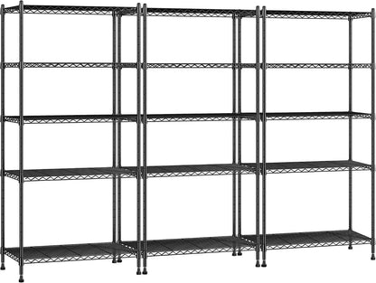 5-Tier 1010LBS Adjustable Narrow Storage Shelves, for Kitchen