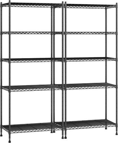 5-Tier 1010LBS Adjustable Narrow Storage Shelves, for Kitchen