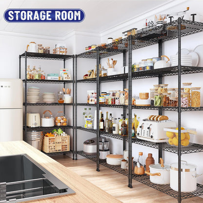 5-Tier 1010LBS Adjustable Narrow Storage Shelves, for Kitchen
