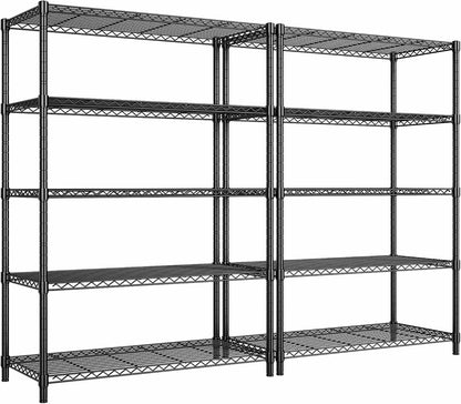 5-Tier 1010LBS Adjustable Narrow Storage Shelves, for Kitchen