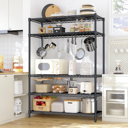 5-Tier 1010LBS Adjustable Narrow Storage Shelves, for Kitchen