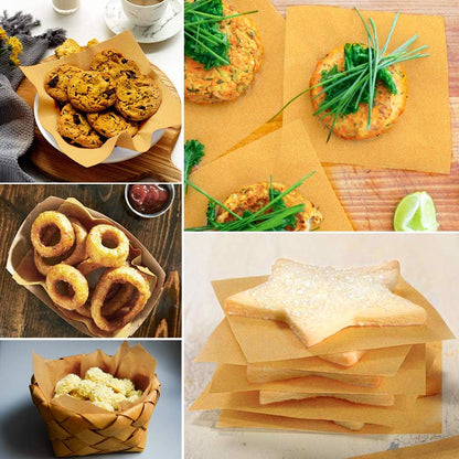 200 Pcs Parchment Paper Sheets, 12 x 16 Inch, Precut Non-Stick Parchment Sheets for Baking, Cooking, Grilling, Air Fryer and Steaming - Unbleached, Fit for Half Sheet Pans
