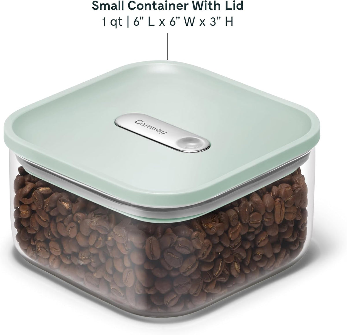 4 qt Glass Airtight Food Storage Container with Lid | Non-Toxic, BPA-Free Kitchen Storage Container, Stackable, Space-Saving Airtight Container for Dry Goods and More, Cream