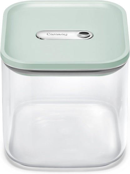 4 qt Glass Airtight Food Storage Container with Lid | Non-Toxic, BPA-Free Kitchen Storage Container, Stackable, Space-Saving Airtight Container for Dry Goods and More, Cream