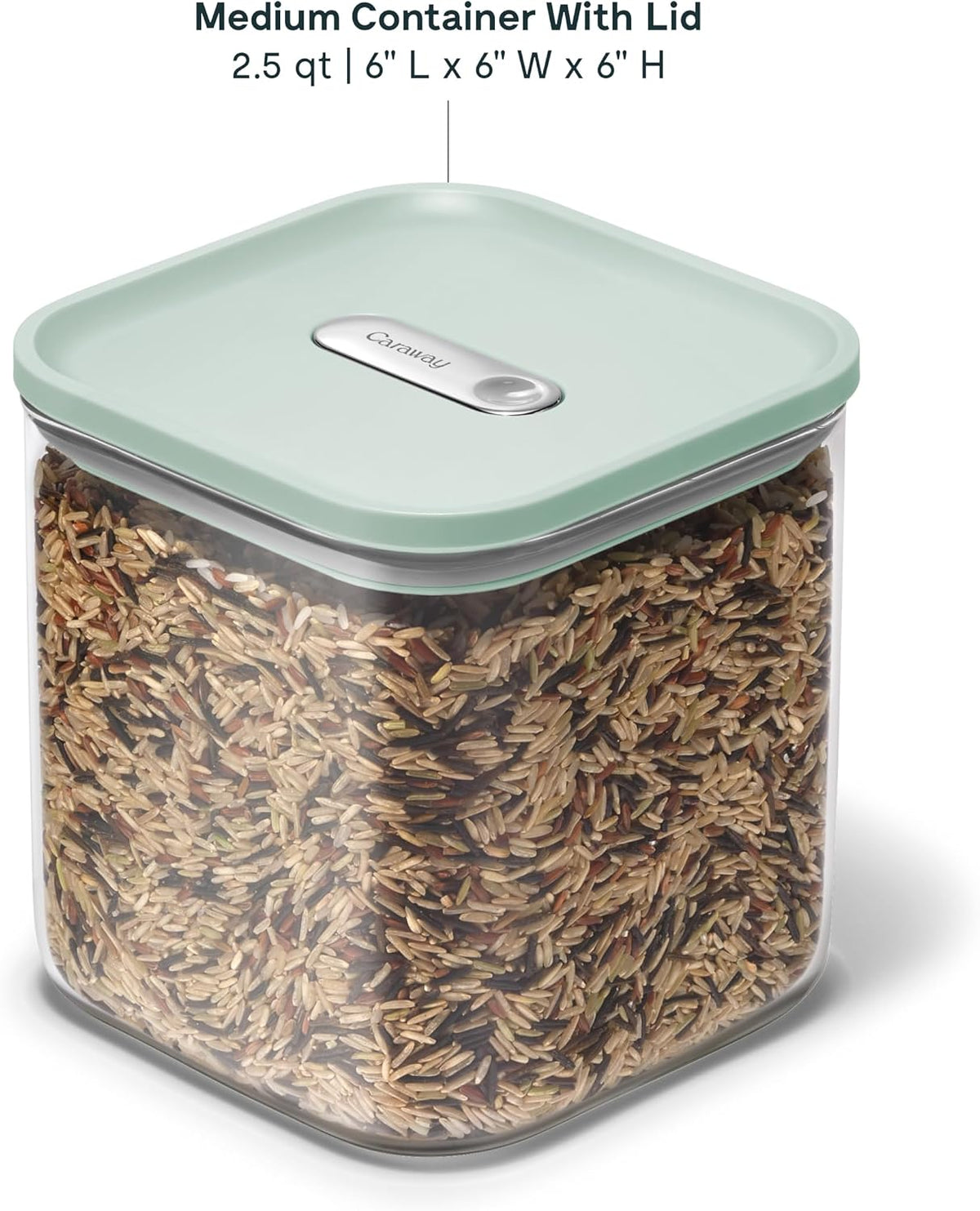 4 qt Glass Airtight Food Storage Container with Lid | Non-Toxic, BPA-Free Kitchen Storage Container, Stackable, Space-Saving Airtight Container for Dry Goods and More, Cream
