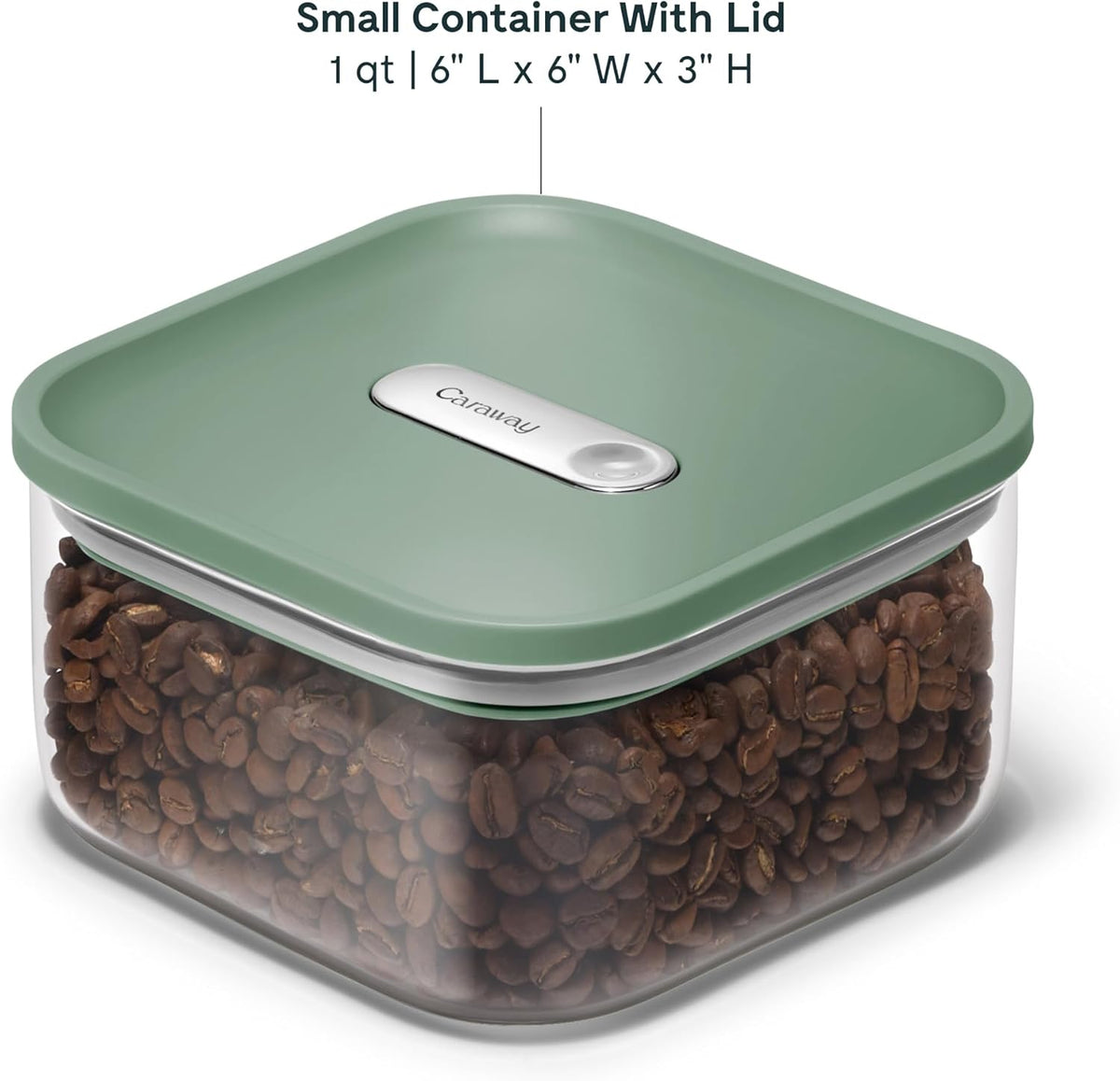 4 qt Glass Airtight Food Storage Container with Lid | Non-Toxic, BPA-Free Kitchen Storage Container, Stackable, Space-Saving Airtight Container for Dry Goods and More, Cream