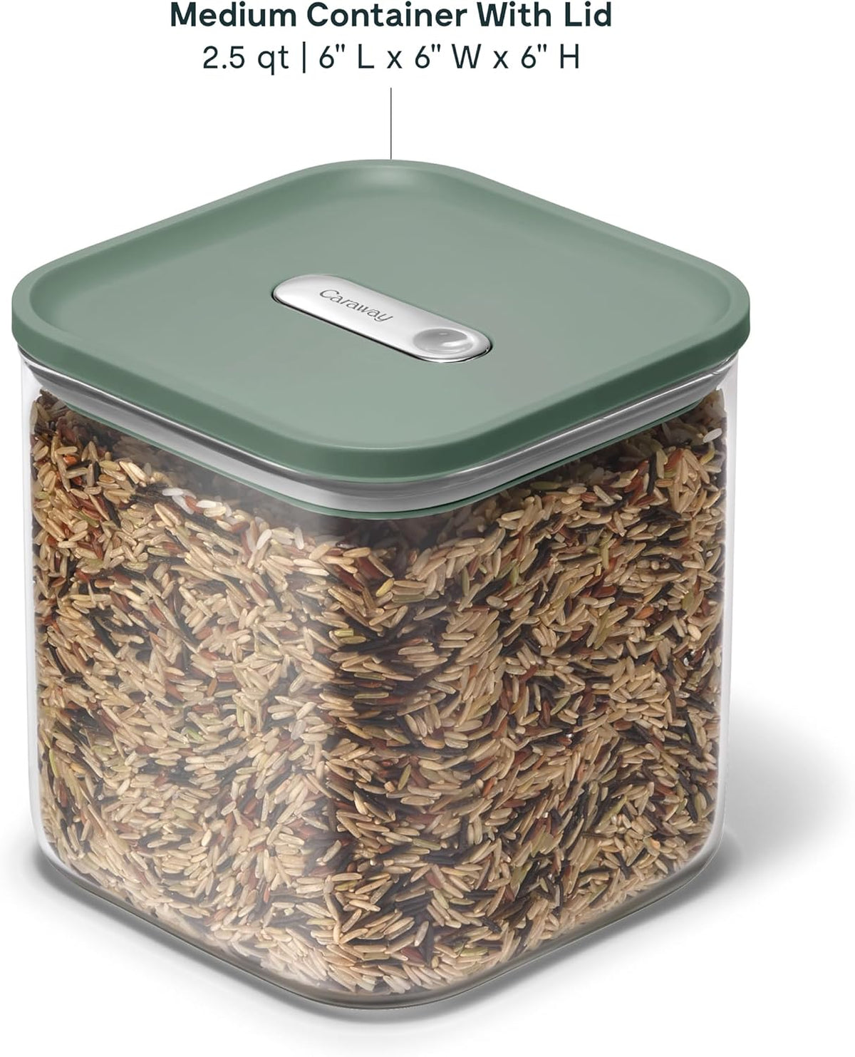 4 qt Glass Airtight Food Storage Container with Lid | Non-Toxic, BPA-Free Kitchen Storage Container, Stackable, Space-Saving Airtight Container for Dry Goods and More, Cream