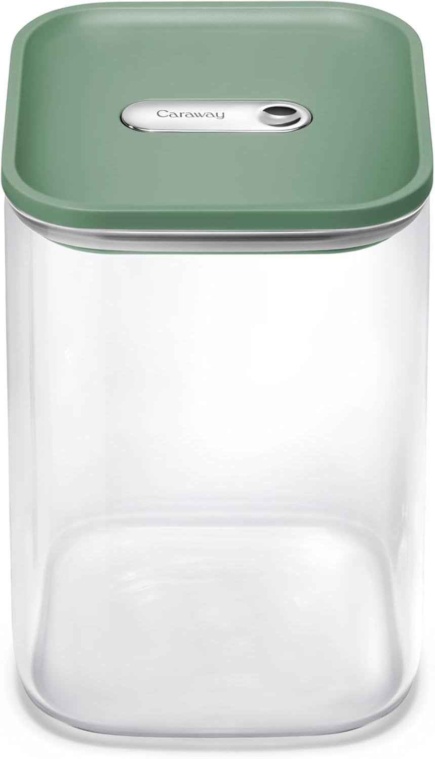 4 qt Glass Airtight Food Storage Container with Lid | Non-Toxic, BPA-Free Kitchen Storage Container, Stackable, Space-Saving Airtight Container for Dry Goods and More, Cream