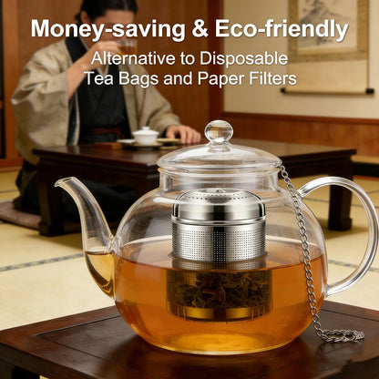 2pcs Tea Infuser, 304 Stainless Steel Tea Strainers for Loose Tea