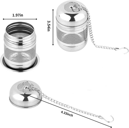 2pcs Tea Infuser, 304 Stainless Steel Tea Strainers for Loose Tea