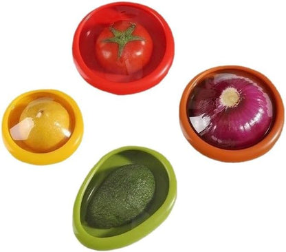 Food Storage Containers,Lemon Saver,BPA-Free Food Containers with Silicone Lids – Reusable Fruit and Veggie Savers, Fresh Pods for Foods