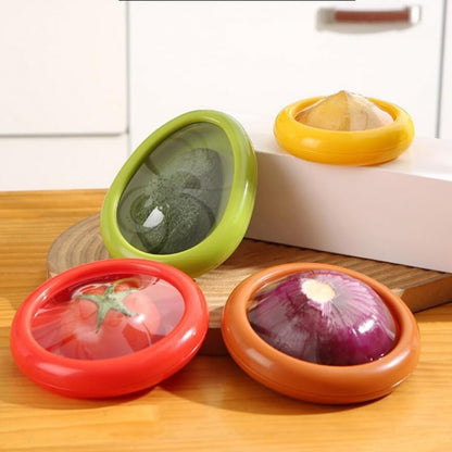Food Storage Containers,Lemon Saver,BPA-Free Food Containers with Silicone Lids – Reusable Fruit and Veggie Savers, Fresh Pods for Foods