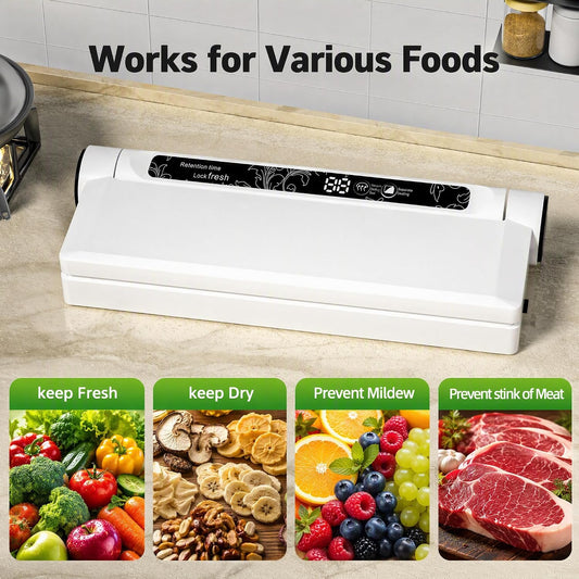 Compact Vacuum Sealer for Food, 75Kpa Food Sealer Machine