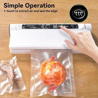 Compact Vacuum Sealer for Food, 75Kpa Food Sealer Machine