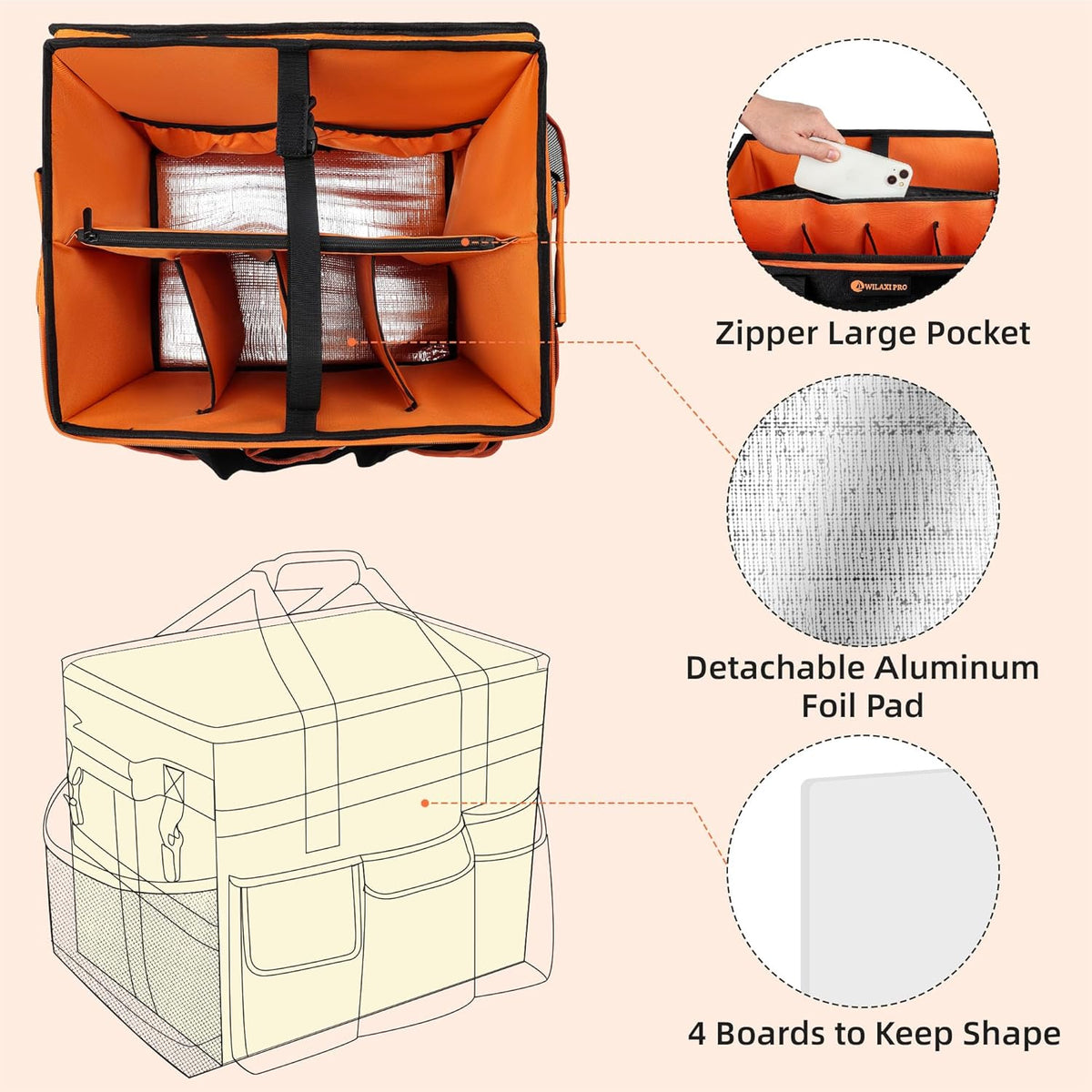  Large Rolling Cleaning Caddy with Wheels and Detachable Trolley, Extra Large Water-Resistant Cleaning Cart for Housekeepers, Cleaning Supplies Organizer with Multi-Pockets Tools Storage