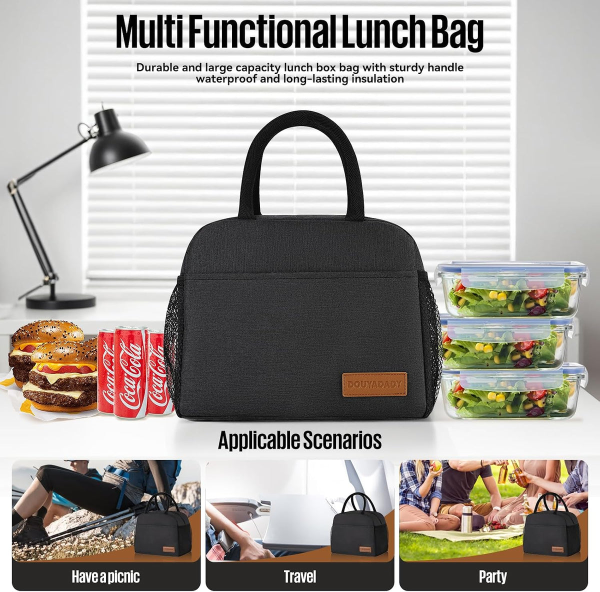 Lunch Bag&Box Women/Men Insulated&Reusable