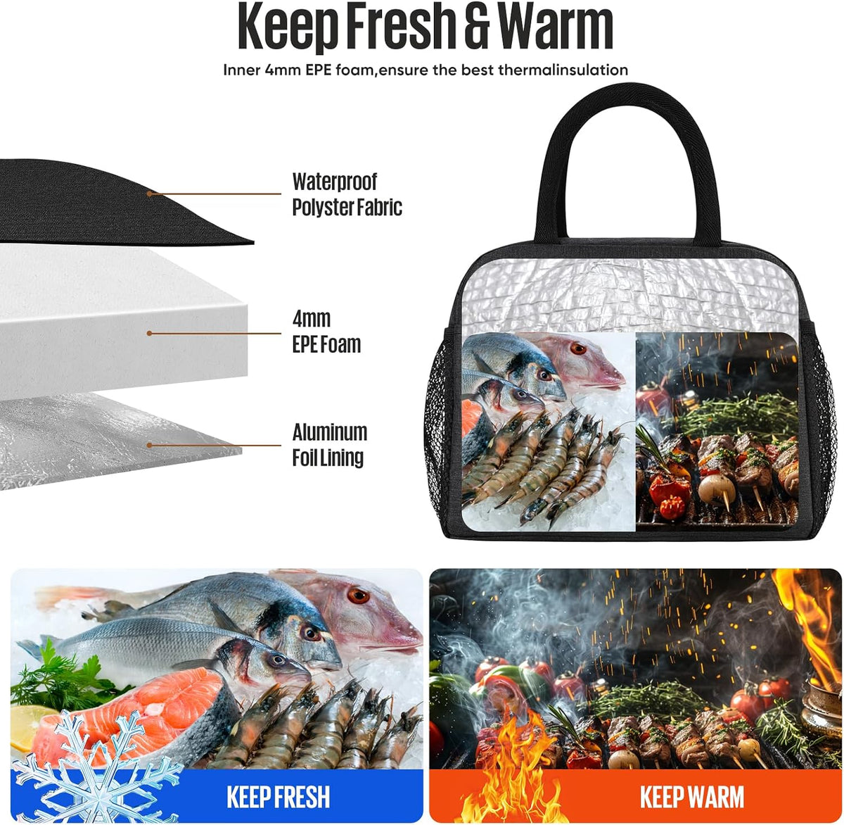 Lunch Bag&Box Women/Men Insulated&Reusable