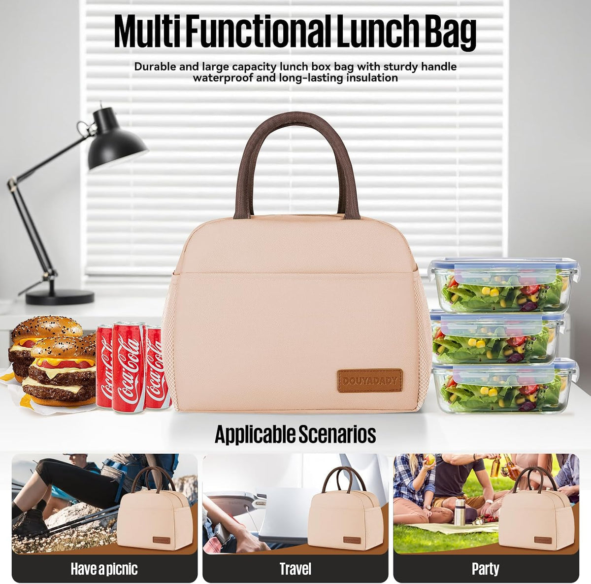 Lunch Bag&Box Women/Men Insulated&Reusable
