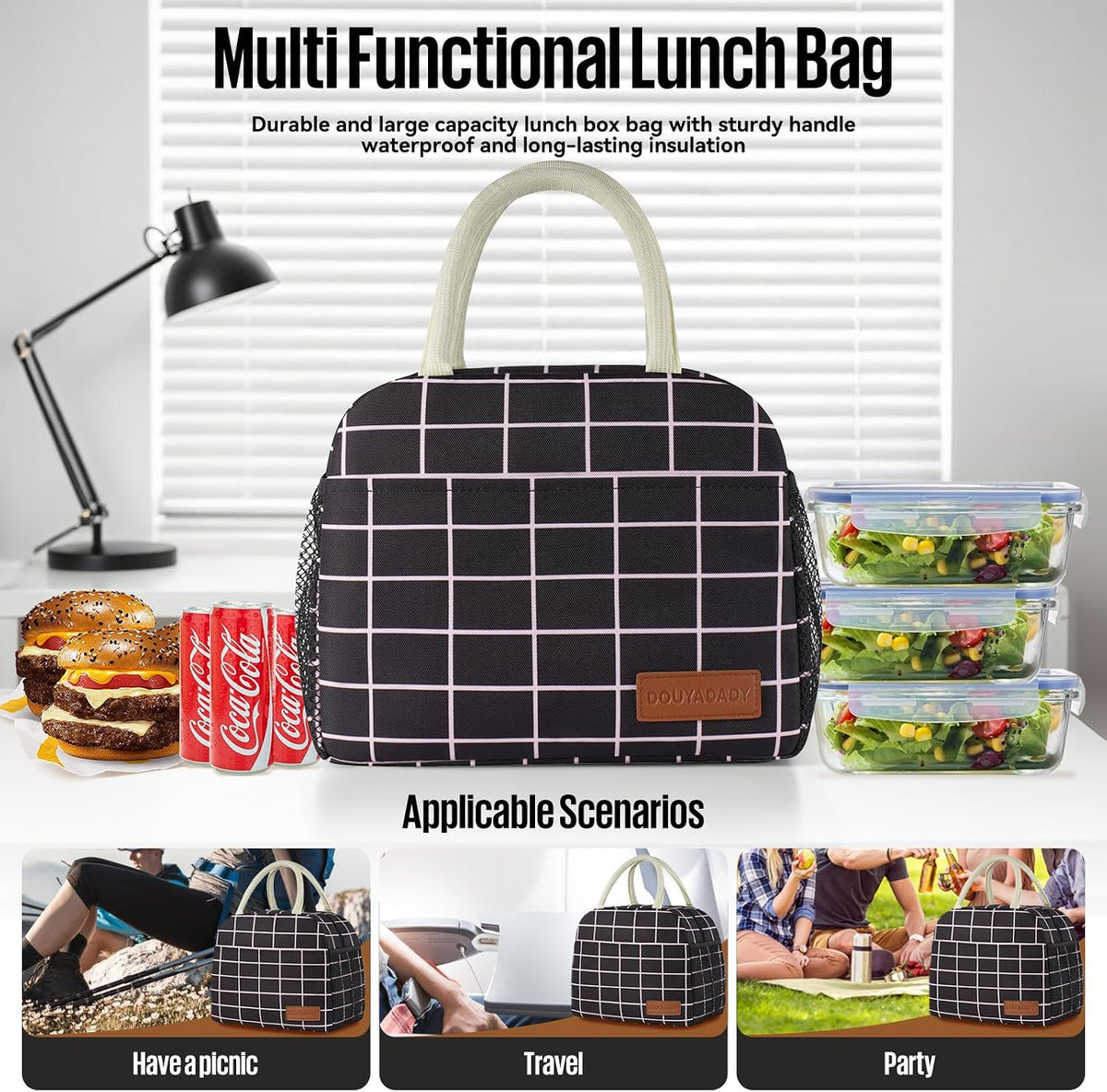 Lunch Bag&Box Women/Men Insulated&Reusable
