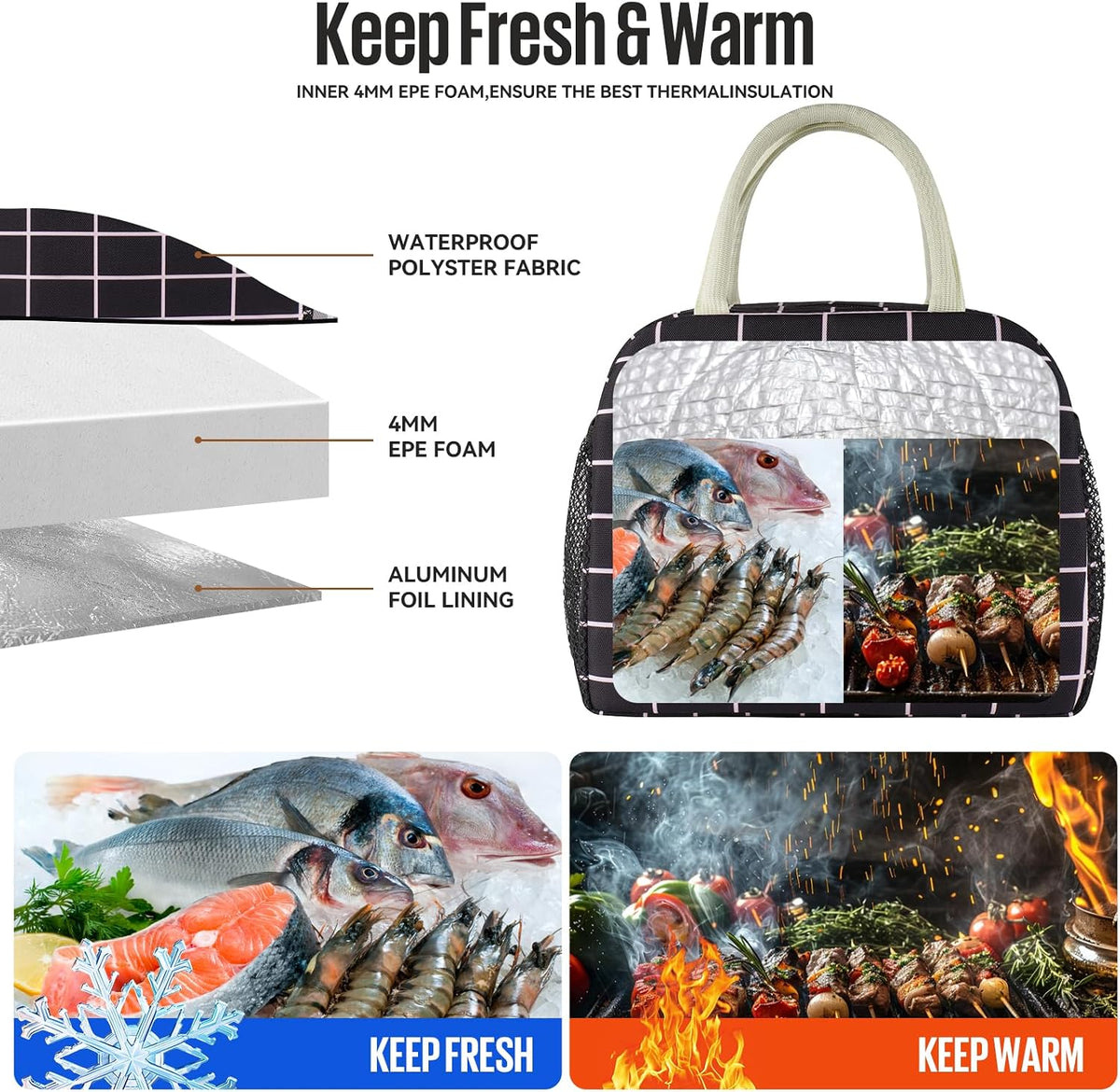 Lunch Bag&Box Women/Men Insulated&Reusable