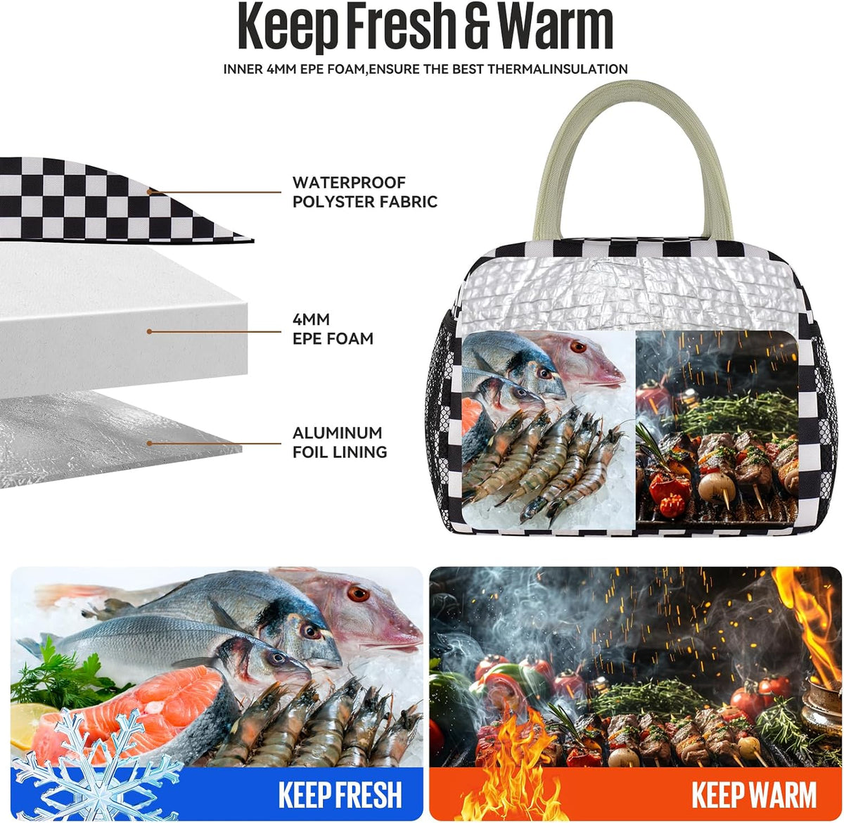 Lunch Bag&Box Women/Men Insulated&Reusable