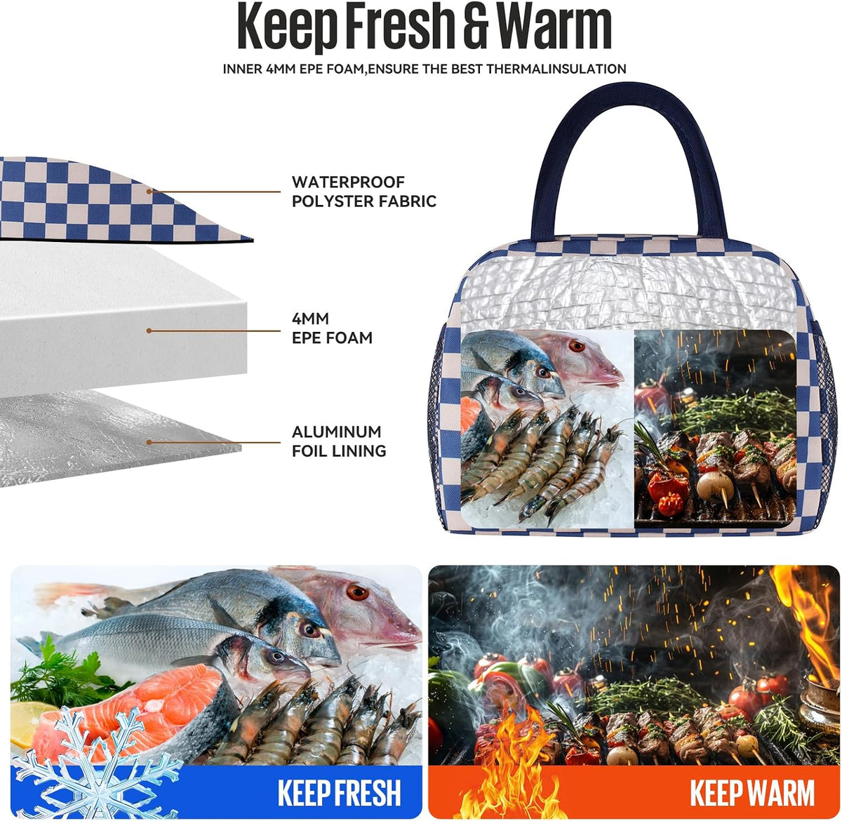 Lunch Bag&Box Women/Men Insulated&Reusable