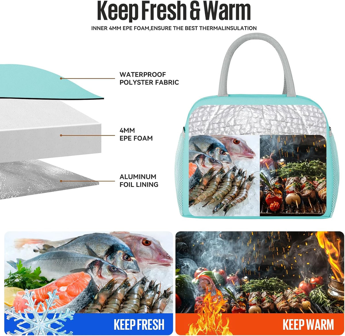 Lunch Bag&Box Women/Men Insulated&Reusable