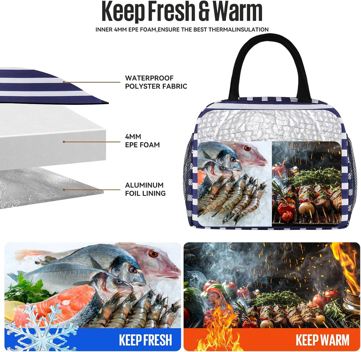 Lunch Bag&Box Women/Men Insulated&Reusable