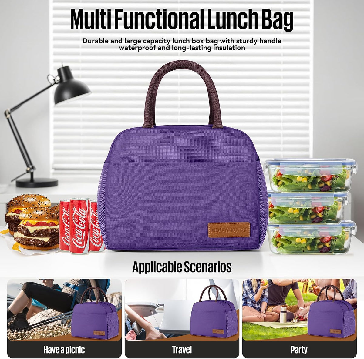 Lunch Bag&Box Women/Men Insulated&Reusable