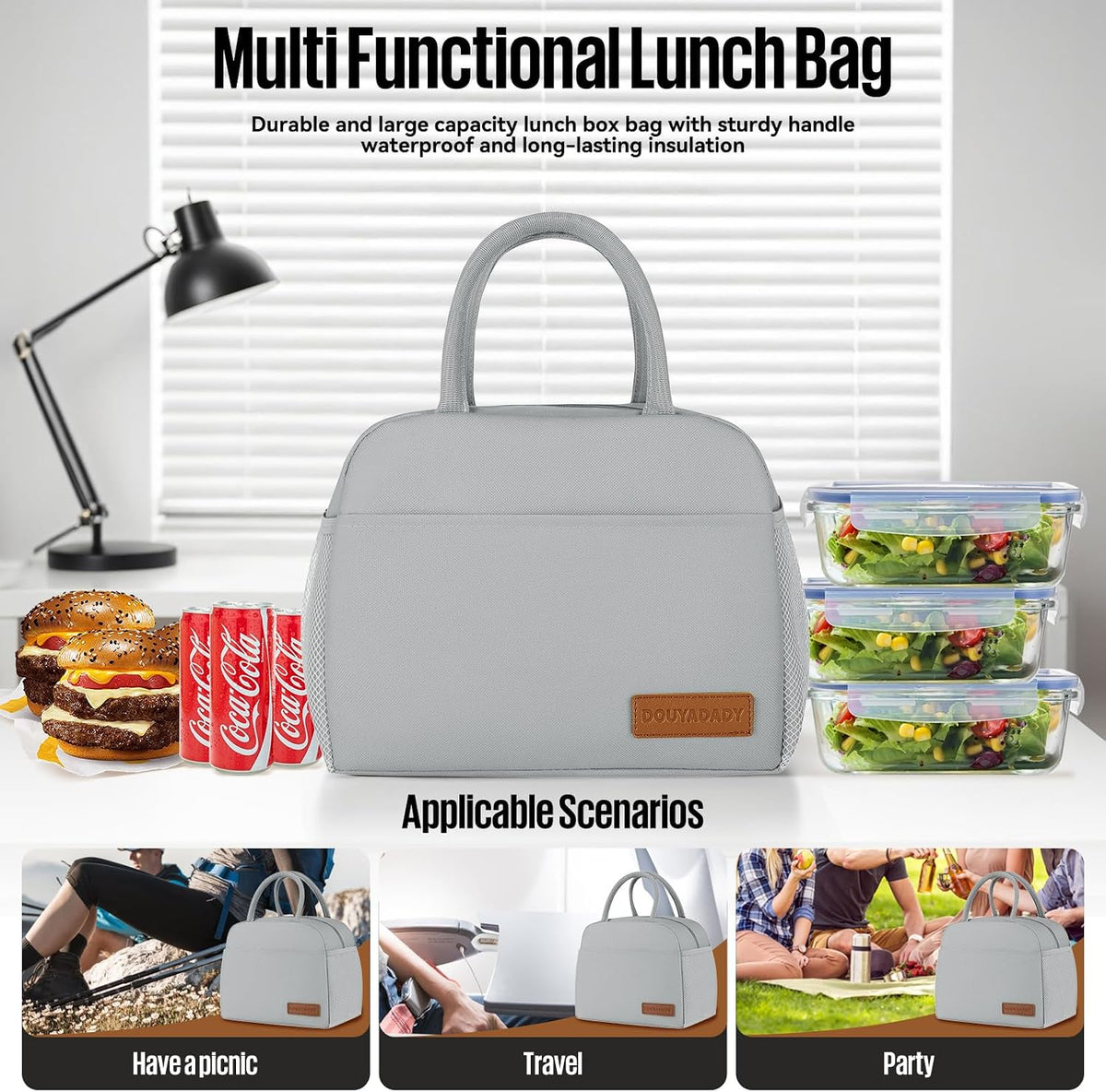 Lunch Bag&Box Women/Men Insulated&Reusable