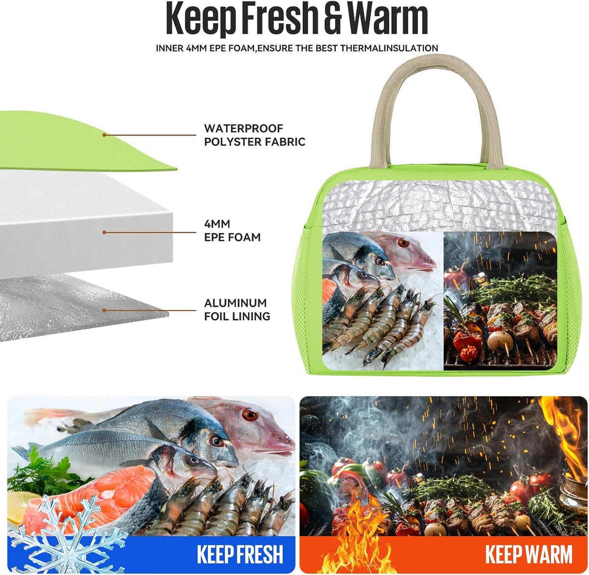 Lunch Bag&Box Women/Men Insulated&Reusable
