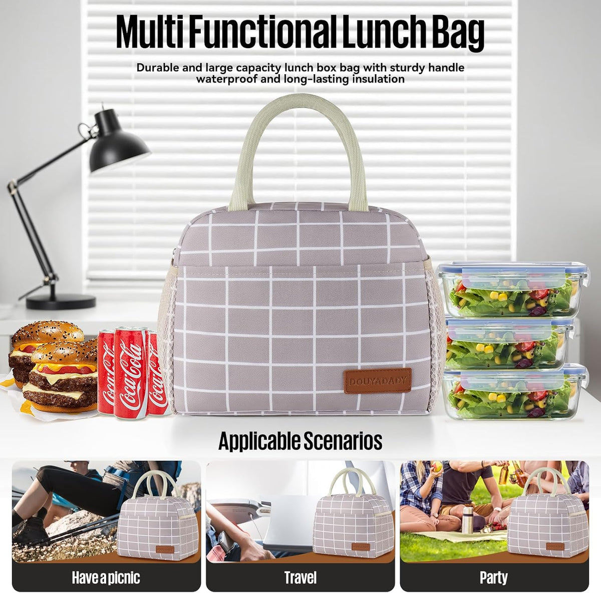 Lunch Bag&Box Women/Men Insulated&Reusable