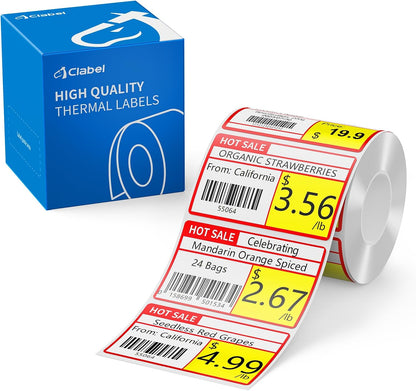 50x30mm (1.96"x1.18") Thermal Labels 1 Roll White Shelf Price