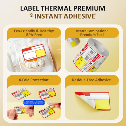 50x30mm (1.96"x1.18") Thermal Labels 1 Roll White Shelf Price