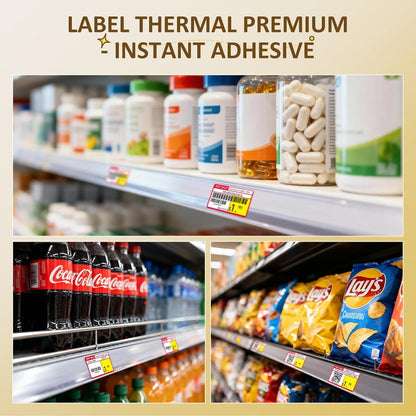 50x30mm (1.96"x1.18") Thermal Labels 1 Roll White Shelf Price